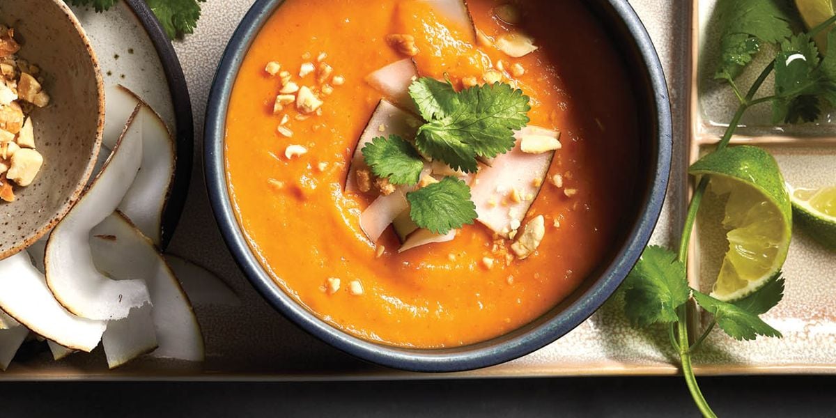 Thai sweet potato red curry soup recipe