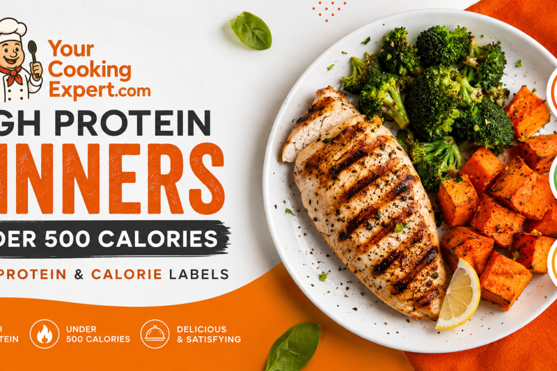 30 High-Protein Dinners Under 500 Calories (30-Minute Weeknight Recipes)